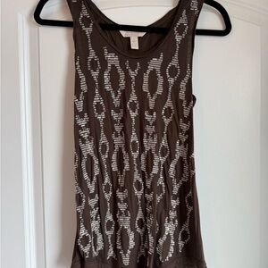 Banana Republic Brown Sequin Relaxed Tank Top